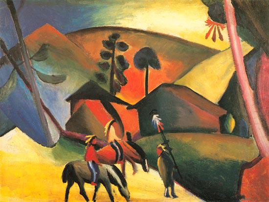 August Macke Indianer auf Pferden